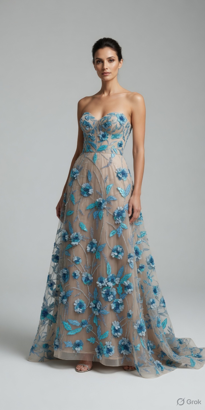 Sample made into a gown