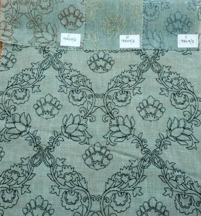 INTERCRAFT linen embroidery sample