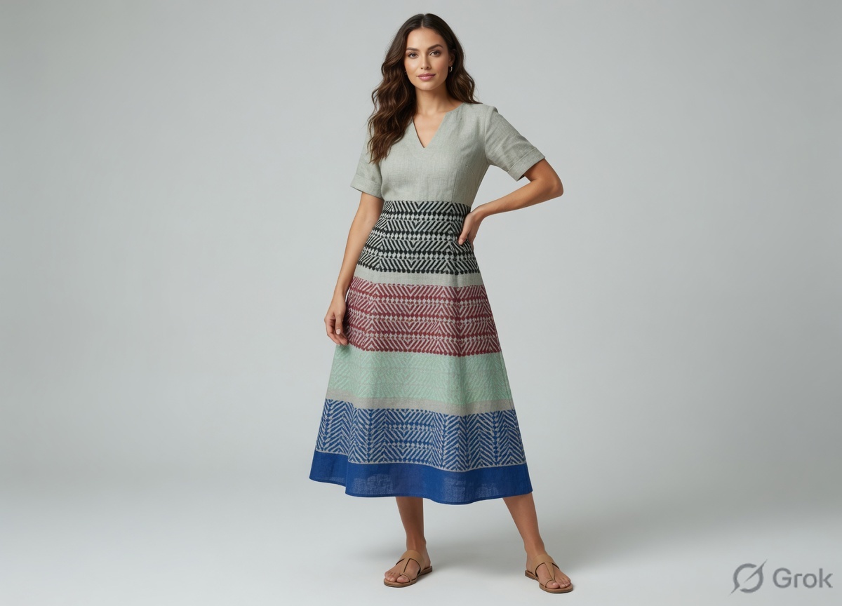 Linen weave as a dress